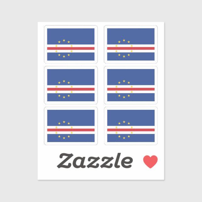 Flag of Cabo Verde Collection pack of 6 (Sheet)