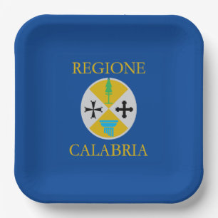 Flag of Calabria (Italy) Paper Plate