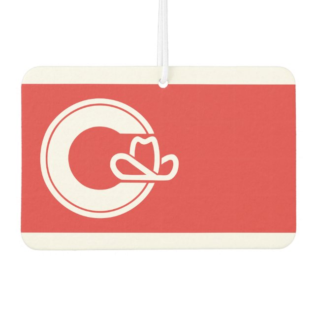Flag of Calgary, Alberta Bottle Opener Air Freshener (Front)