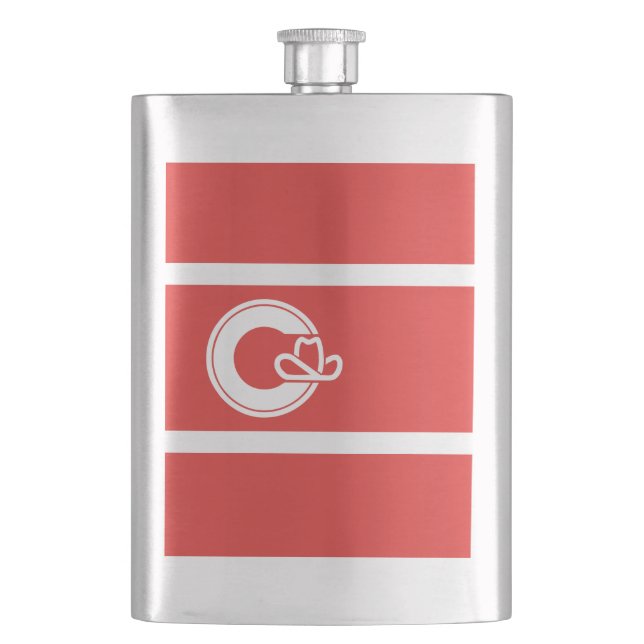 Flag of Calgary, Alberta Flask (Front)