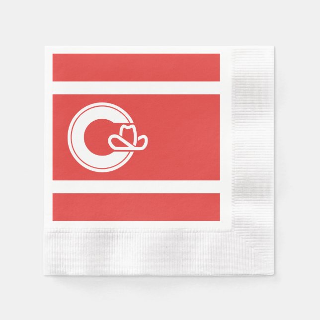 Flag of Calgary, Alberta Napkins (Front)