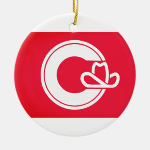 Flag of Calgary, CANADA Ceramic Ornament