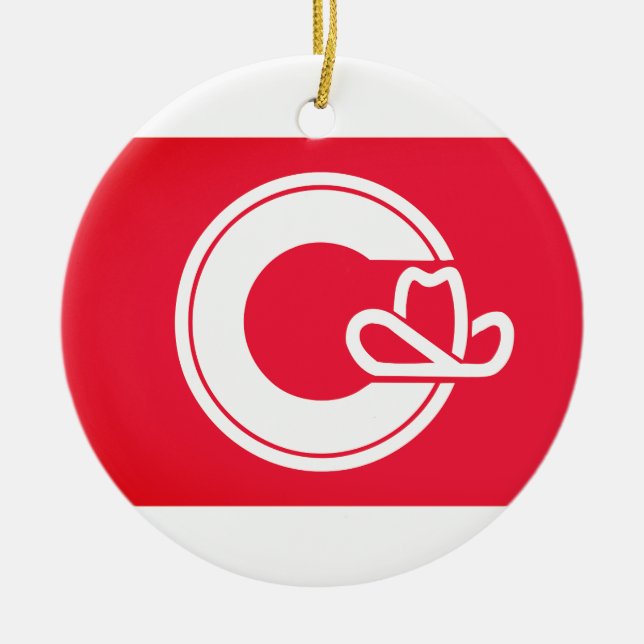 Flag of Calgary, CANADA Ceramic Ornament (Front)
