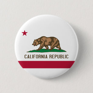 Flag of California 2 Inch Round Button