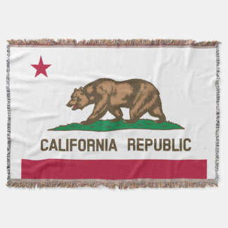 Flag of California Republic Throw Blanket