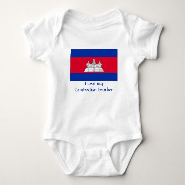 Flag of Cambodia Baby Bodysuit (Front)