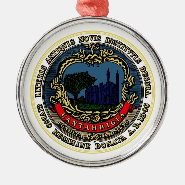 Flag of Cambridge (Massachusetts) Metal Ornament (Front)