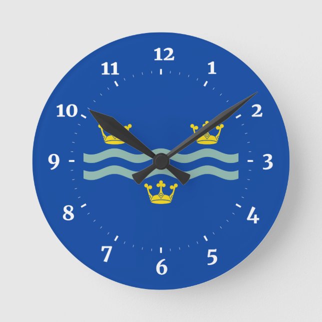 Flag of Cambridgeshire Square Wall Clock (Front)