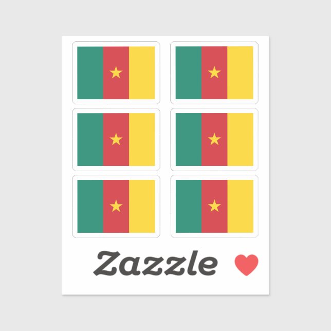 Flag of Cameroon Collection pack of 6 (Sheet)