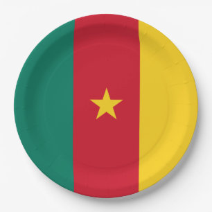 Flag of Cameroon Paper Plate