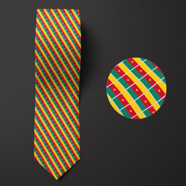 Flag of Cameroon Pattern Tie (Creator Uploaded)