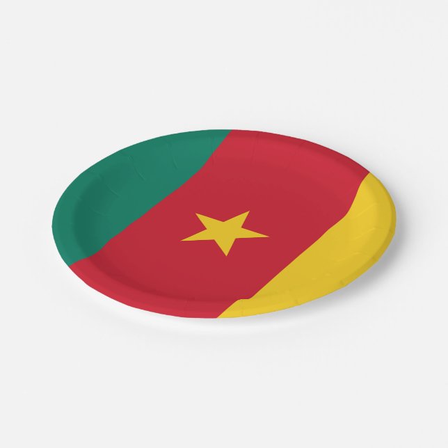 Flag of Cameroon Plate (Angled)