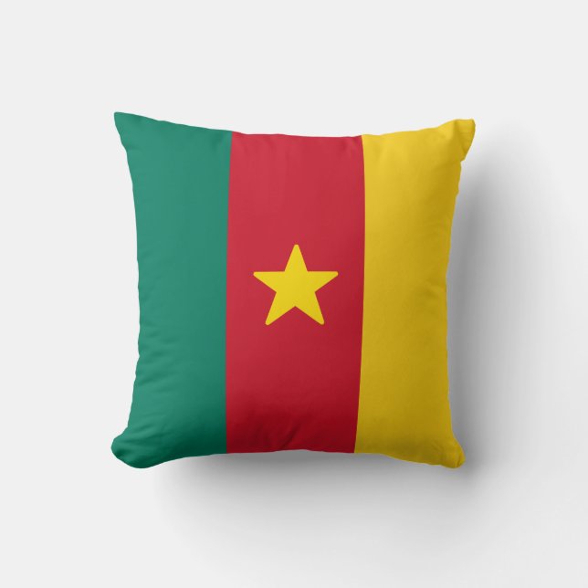 Flag of Cameroon Throw Pillow (Front)