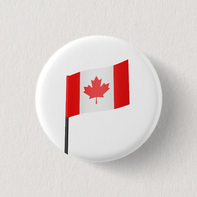 Flag of Canada 1 Inch Round Button (Front)