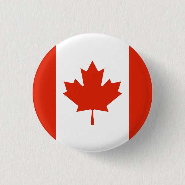 Flag of Canada 1 Inch Round Button (Front)