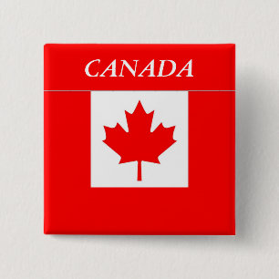 Flag of Canada 2 Inch Square Button