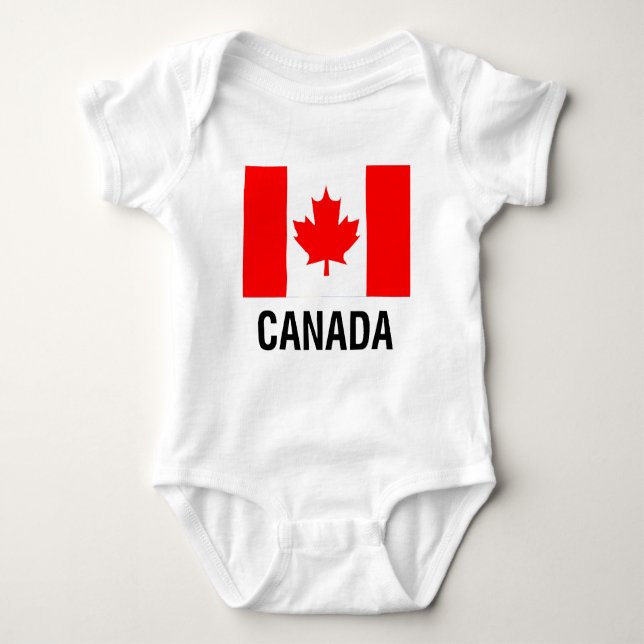 FLAG  of CANADA Baby Bodysuit (Front)
