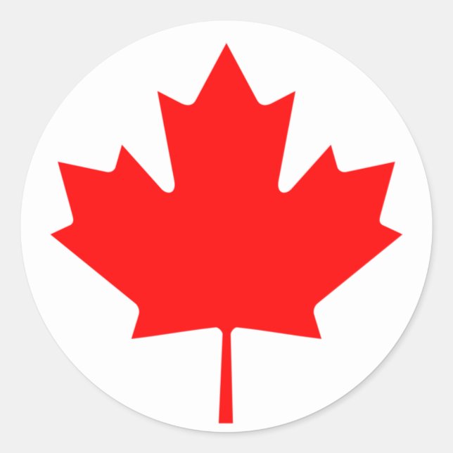 Flag of Canada Classic Round Sticker (Front)