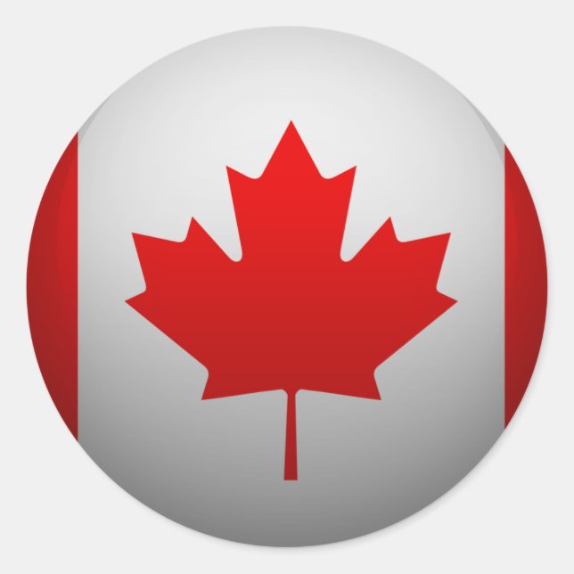 Flag of Canada Classic Round Sticker (Front)