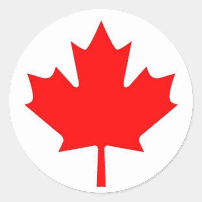Flag of Canada Classic Round Sticker (Front)