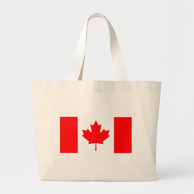 Flag of Canada Large Tote Bag (Front)