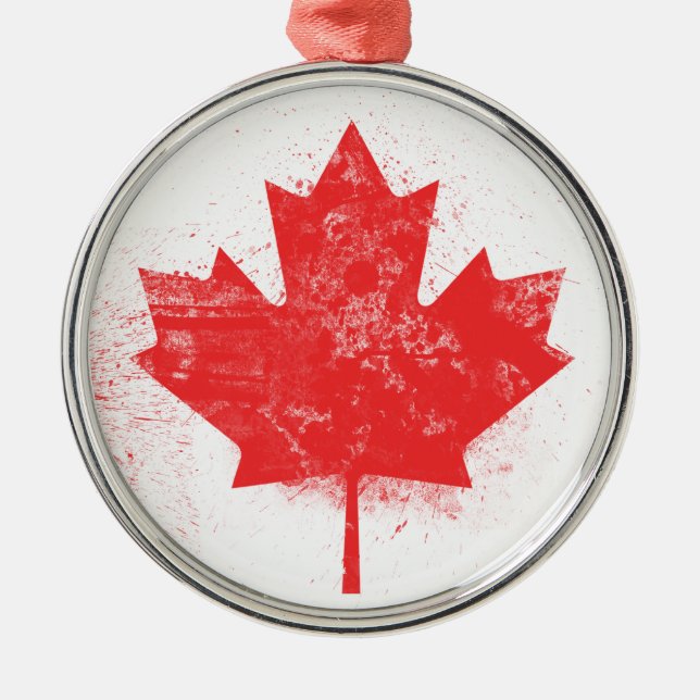 Flag of Canada Metal Ornament (Front)