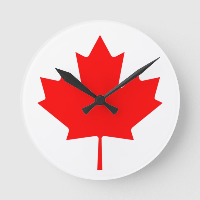 Flag of Canada Round Clock (Front)