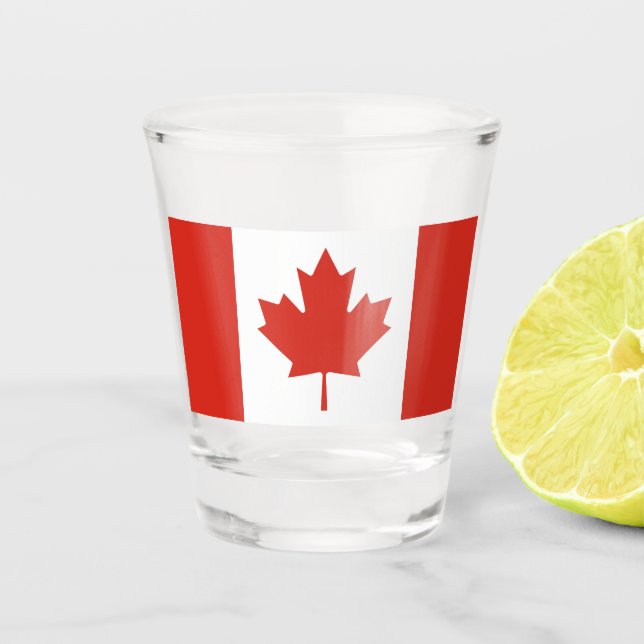 Flag of Canada Shot Glass (Front)