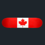 Flag of Canada Skateboard<br><div class="desc">Official flag of Canada. Red maple leaf on white and red background. Great gifts featuring high quality Canadian flag.</div>
