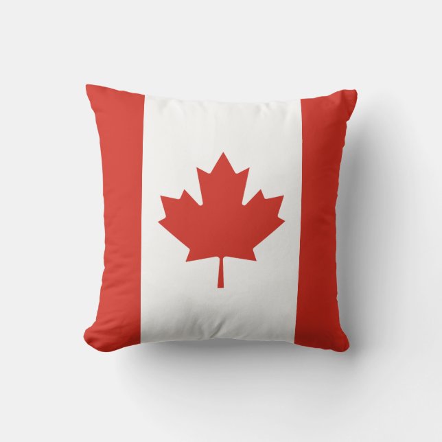 Flag of Canada Throw Pillow (Front)