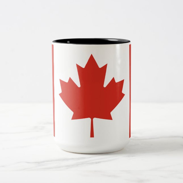 Flag of Canada Two-Tone Coffee Mug (Center)