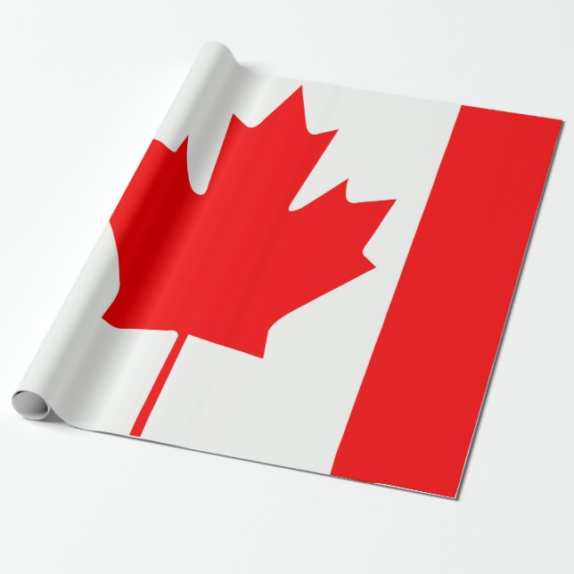 Flag of Canada Wrapping Paper (Unrolled)