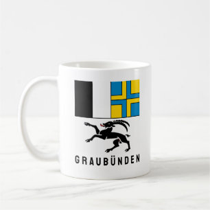 Flag of Canton Graubünden, Switzerland Coffee Mug