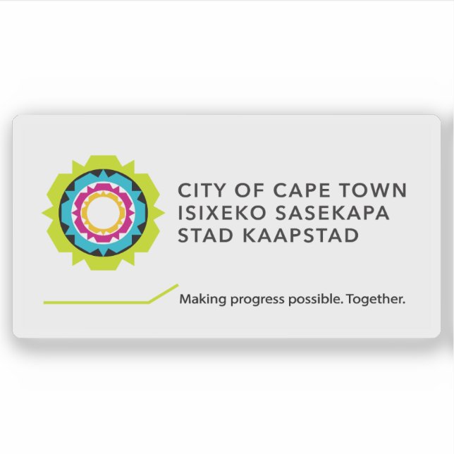Flag of Cape Town, the Republic of South Africa (Front)