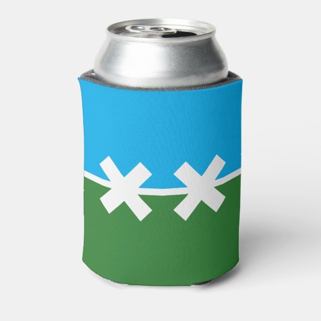 Flag of Cedar Park, Texas Can Cooler (Can Back)