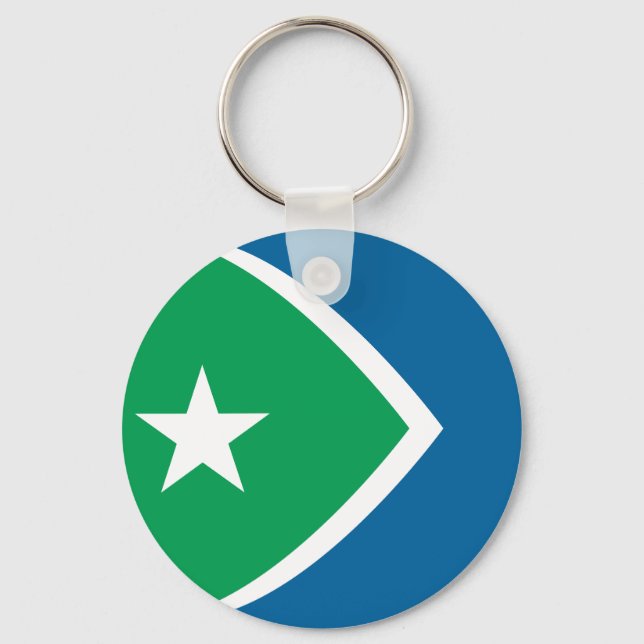 Flag of Cedar Rapids, Iowa Keychain (Front)