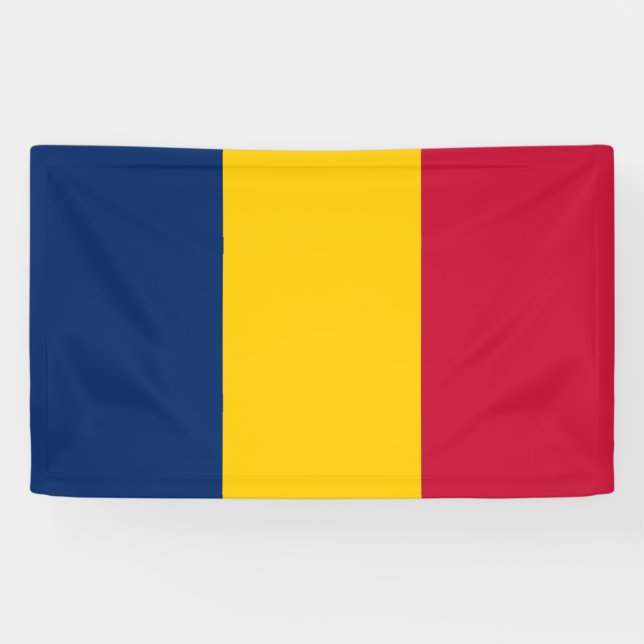 Flag of Chad (African Country) Banner (Horizontal)