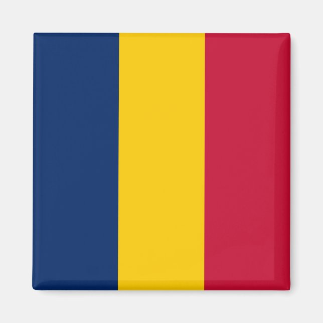 Flag of Chad (African Country) Magnet (Front)