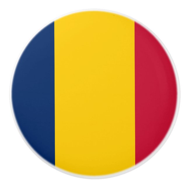 Flag of Chad Ceramic Knob (Front)