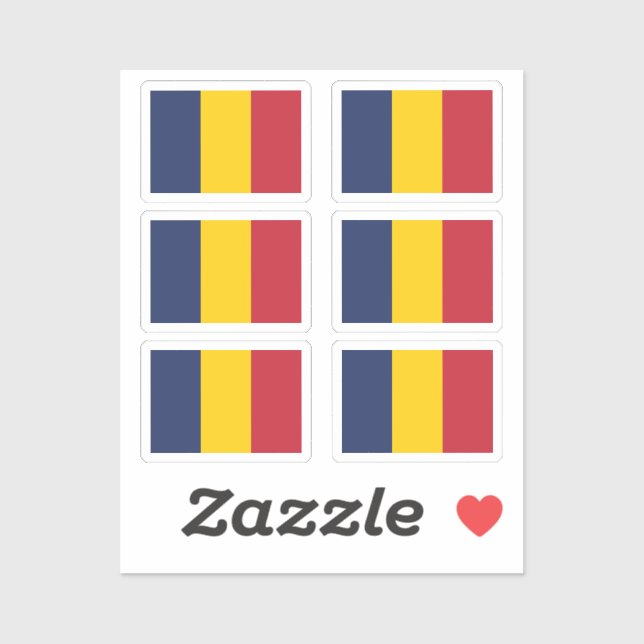 Flag of Chad Collection pack of 6 (Sheet)