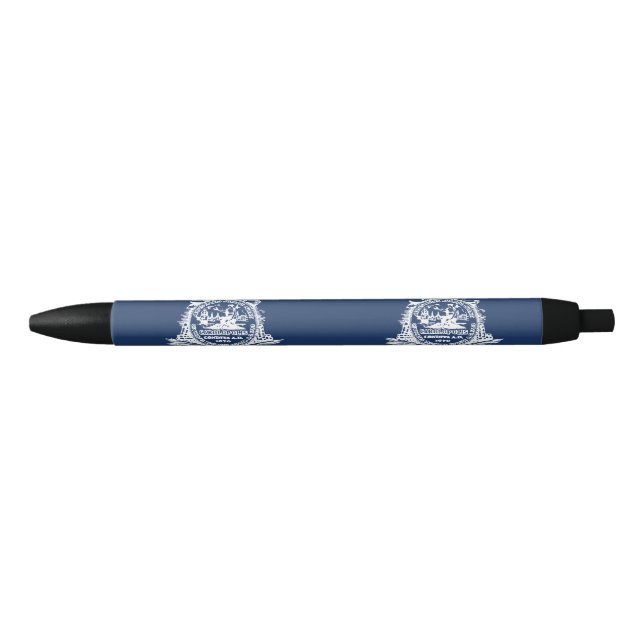 Flag of Charleston, South Carolina Black Ink Pen (Front)