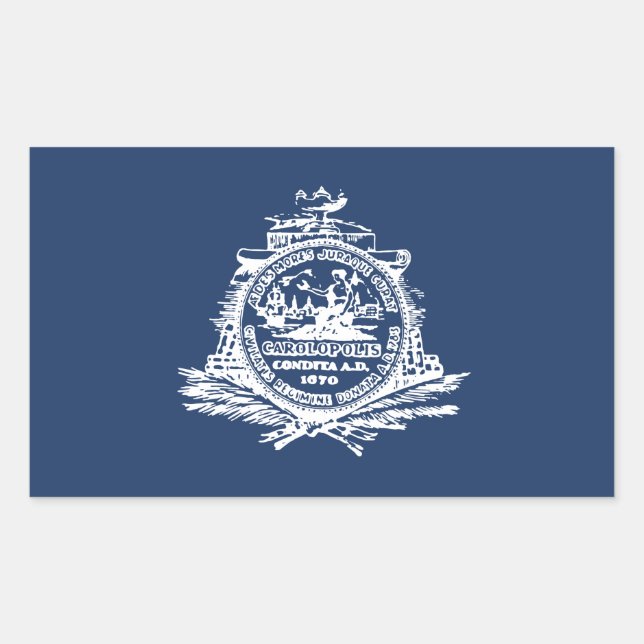 Flag of Charleston, South Carolina Rectangular Sti Sticker (Front)