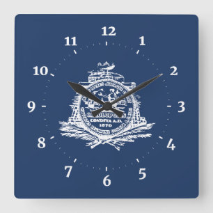 Flag of Charleston, South Carolina Square Wall Clo Square Wall Clock