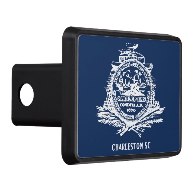 Flag of Charleston, South Carolina Trailer Hitch Cover (Right)