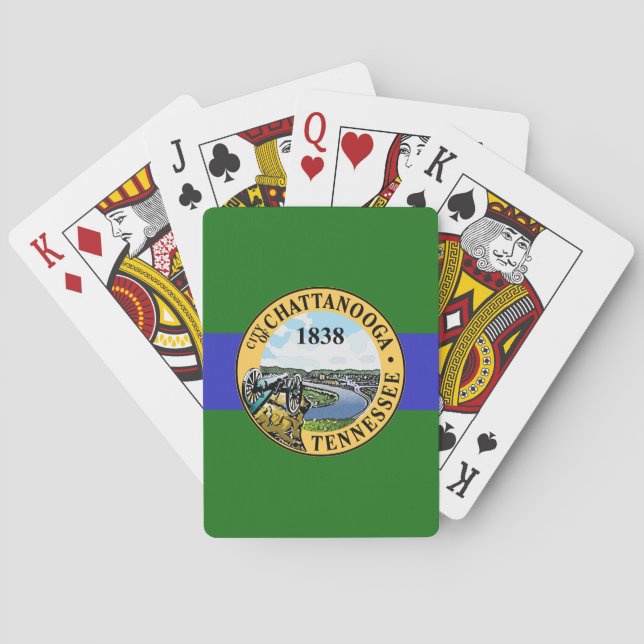Flag of Chattanooga, Tennessee Graduation  Playing Cards (Back)