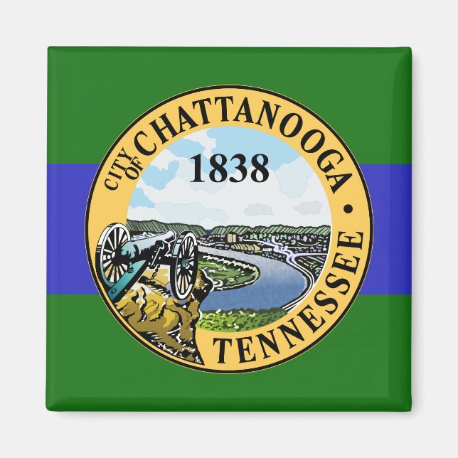 Flag of Chattanooga, Tennessee Magnet (Front)