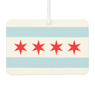 Flag of Chicago, Illinois Beverage Coaster Air Freshener