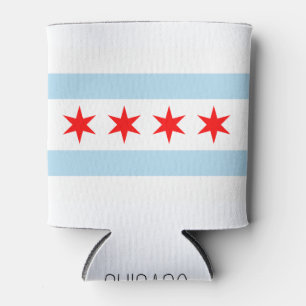 Flag of Chicago, Illinois Can Cooler