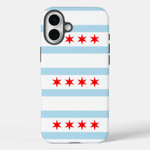 Flag of Chicago, Illinois iPhone 16 Plus Case