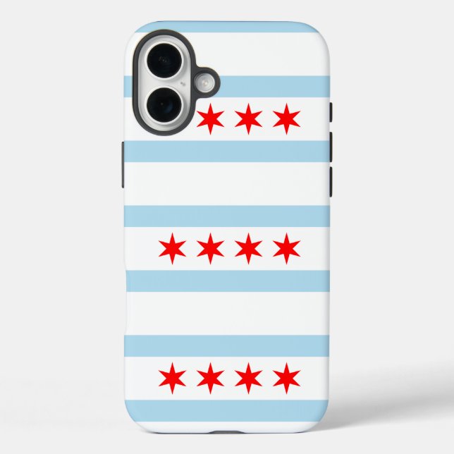 Flag of Chicago, Illinois Case-Mate iPhone Case (Back)